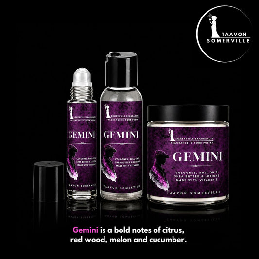 GEMINI: Cologne Shea Lotion, Shea Butter & Body Roll On For Him