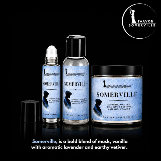SOMERVILLE: Cologne Shea Lotion, Shea Butter & Body Roll On For Him